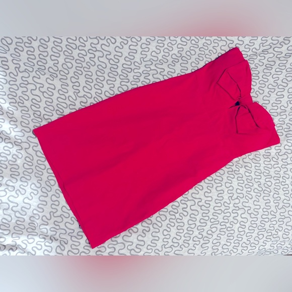 No name brand hot pink strapless big bow mini dress size XS - Picture 1 of 3